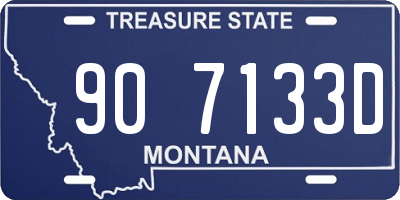 MT license plate 907133D