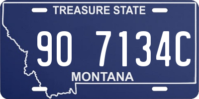 MT license plate 907134C