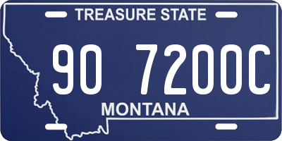 MT license plate 907200C