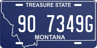 MT license plate 907349G