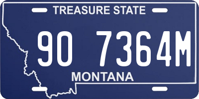 MT license plate 907364M