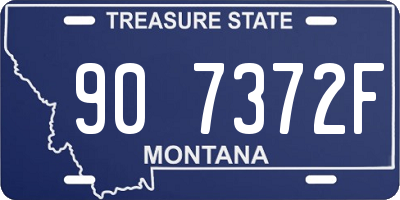 MT license plate 907372F