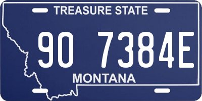 MT license plate 907384E