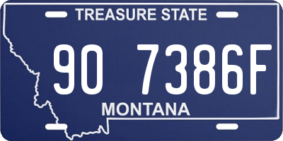MT license plate 907386F