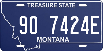 MT license plate 907424E