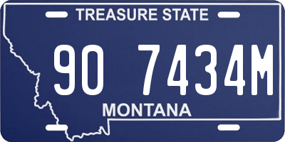 MT license plate 907434M