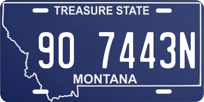 MT license plate 907443N