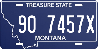MT license plate 907457X