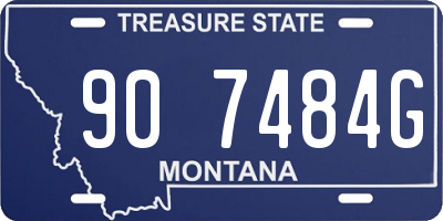 MT license plate 907484G