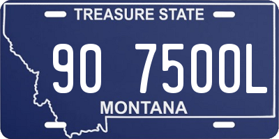 MT license plate 907500L