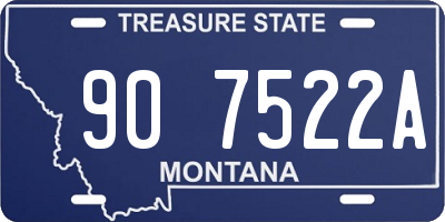 MT license plate 907522A