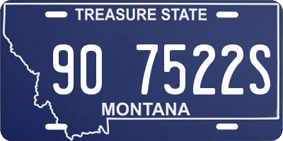 MT license plate 907522S