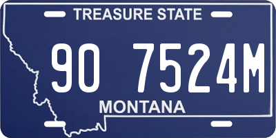 MT license plate 907524M