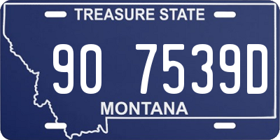 MT license plate 907539D