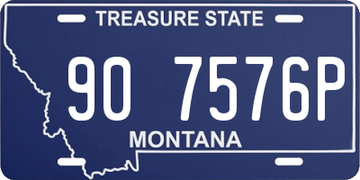 MT license plate 907576P