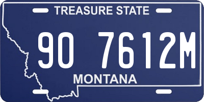 MT license plate 907612M