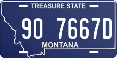 MT license plate 907667D