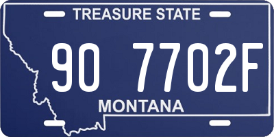 MT license plate 907702F