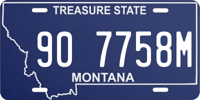 MT license plate 907758M