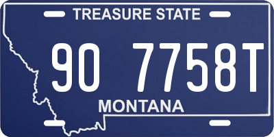 MT license plate 907758T