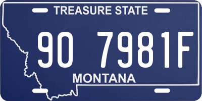 MT license plate 907981F