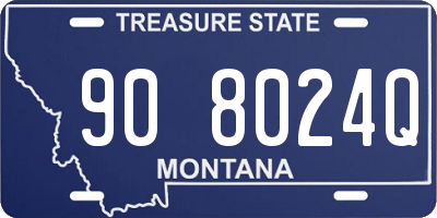 MT license plate 908024Q