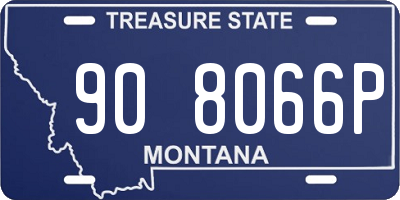 MT license plate 908066P