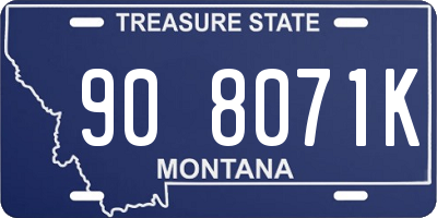 MT license plate 908071K