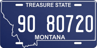 MT license plate 908072O