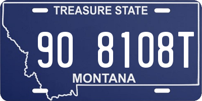 MT license plate 908108T
