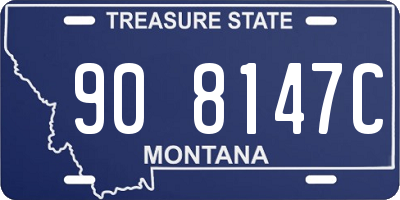 MT license plate 908147C