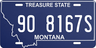 MT license plate 908167S