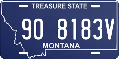 MT license plate 908183V