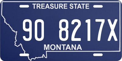 MT license plate 908217X