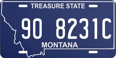 MT license plate 908231C