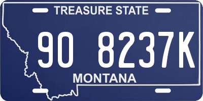 MT license plate 908237K