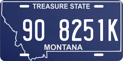 MT license plate 908251K