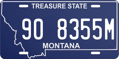 MT license plate 908355M
