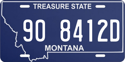 MT license plate 908412D