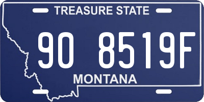 MT license plate 908519F