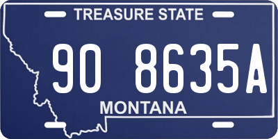 MT license plate 908635A