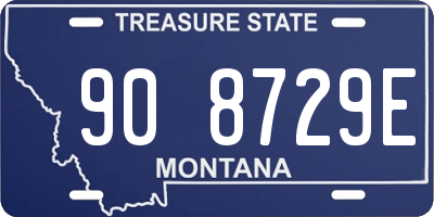 MT license plate 908729E