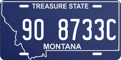 MT license plate 908733C