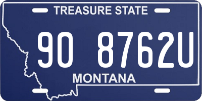 MT license plate 908762U