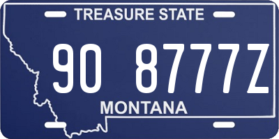 MT license plate 908777Z