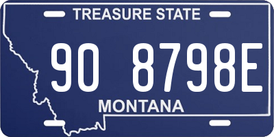 MT license plate 908798E