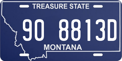 MT license plate 908813D