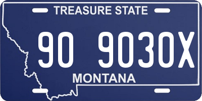 MT license plate 909030X