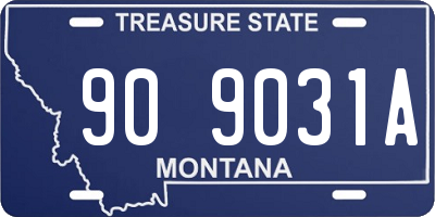 MT license plate 909031A