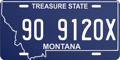 MT license plate 909120X